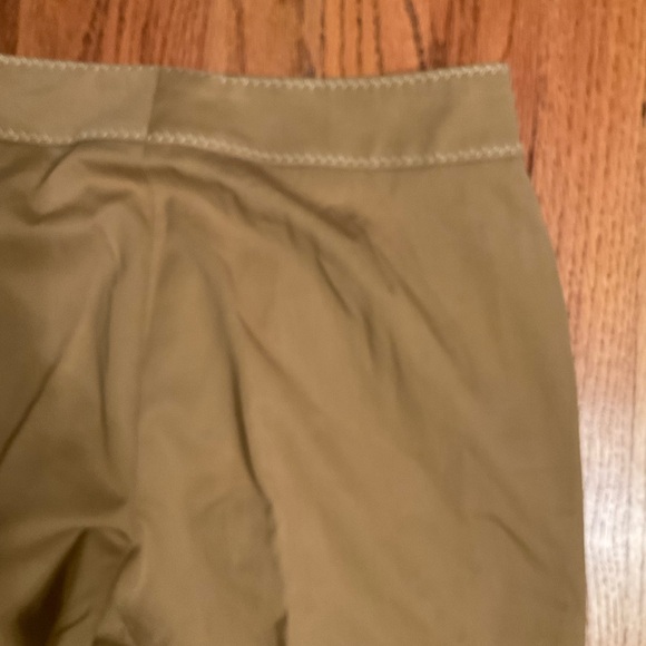 St. Emile Trousers with Stitching Detail, Tan, Front Zip, Side Pockets, Sz 4 - Picture 11 of 13